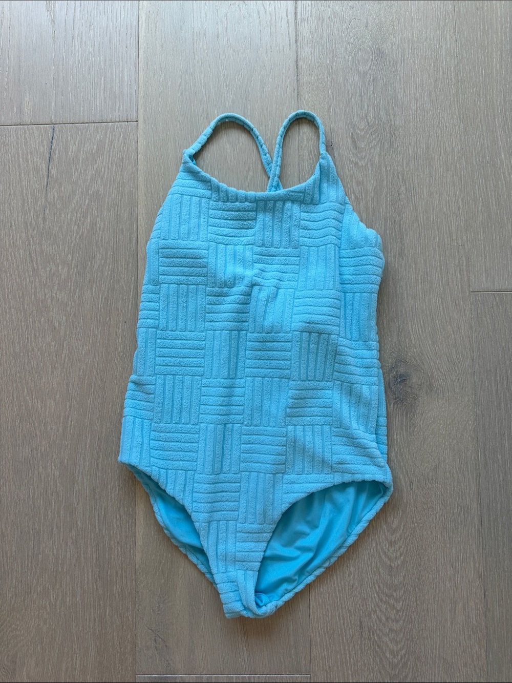 Beach Riot Kids' Aqua Textured One-Piece Swimsuit
